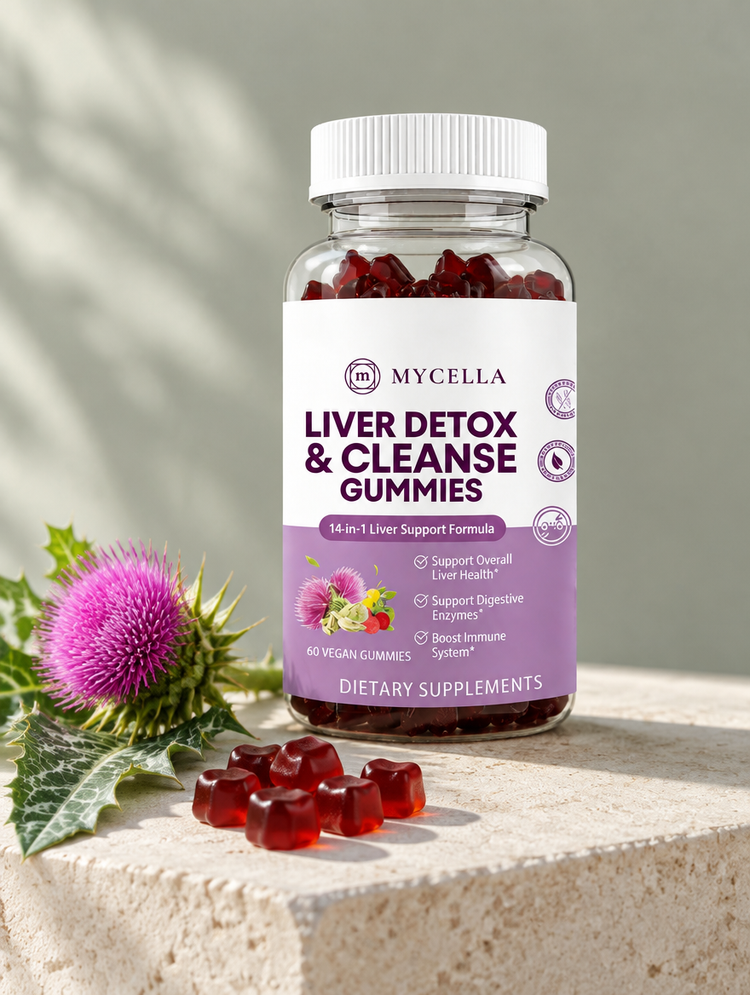Mycella Liver Support gummies bottle